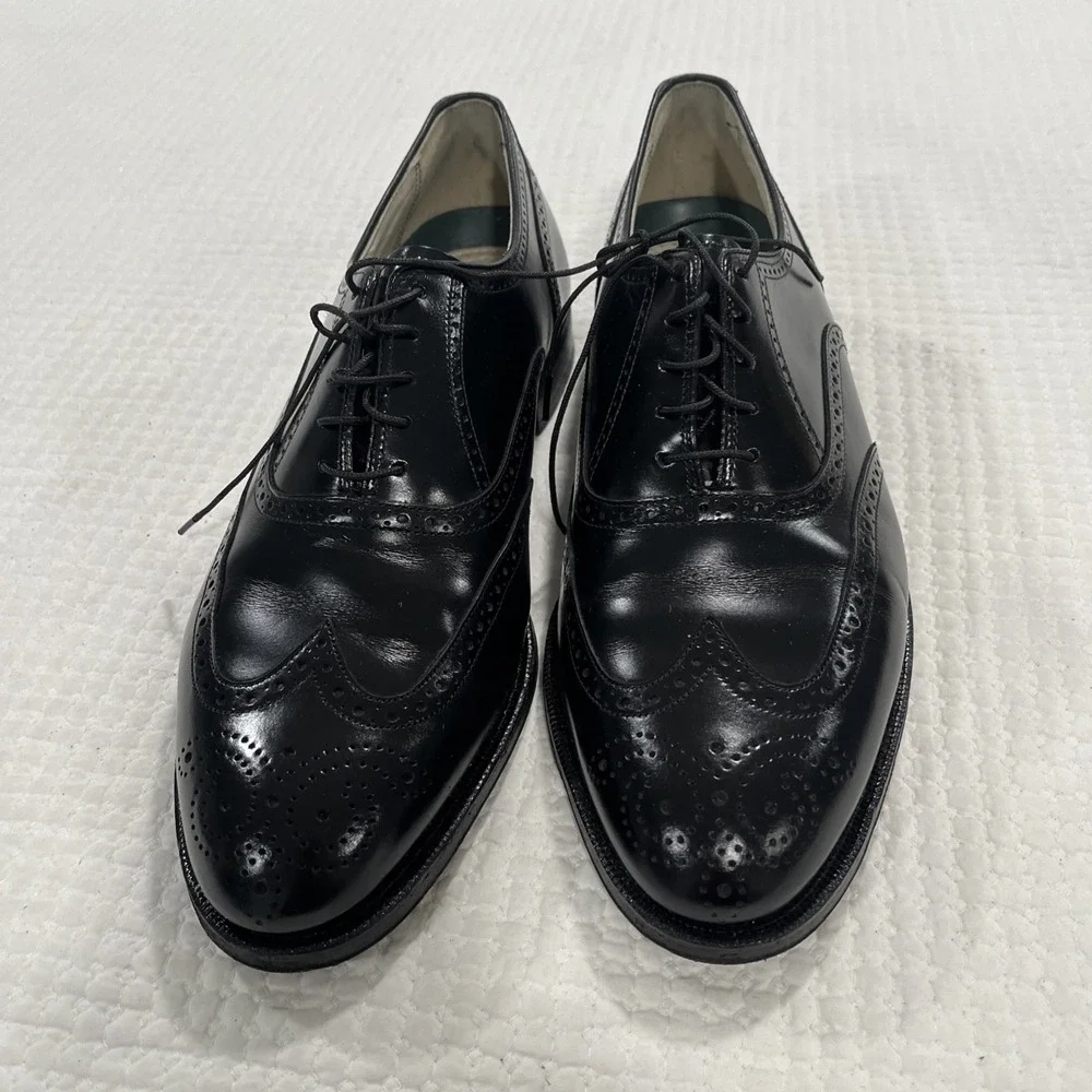 Florsheim Imperial Black Wingtip Oxford Dress Shoes Mens 10 D 92343 USA